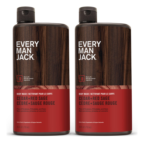 Every Man Jack Jabn Corporal Nutritivo De Cedro + Salvia Roj