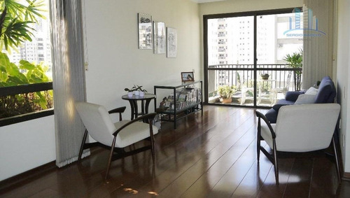 Imagem 6 de 14 de Apartamento Com 3 Dormitórios Para Alugar, 140 M² Por R$ 4.200,00/mês - Moema - São Paulo/sp - Ap1913
