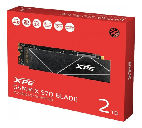 Ssd Xpg Gammix S70 2tb M2 2280 Black (agammixs70b-2t-cs)