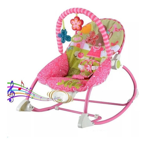 Silla Mecedora Musical Vibradora Portatil Crece Conmigo 18kg