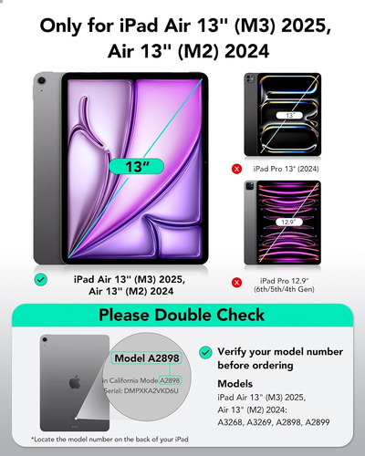 Carcasa Funda Esr Para iPad Air Flip Hybrid M3 M2