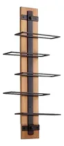 Comprar Botellero De Pared 5 Botellas Porta Vinos De Metal Negro