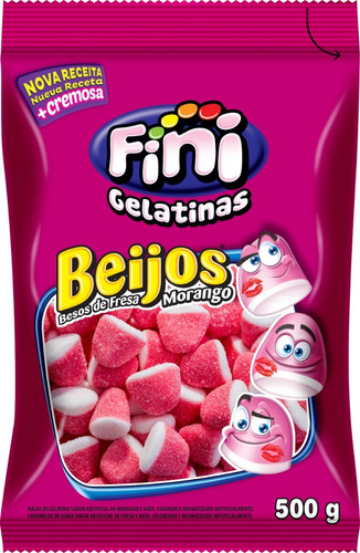 Gelatina Beso Fresa Fini X500g