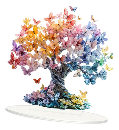 Adorno De Mesa De Árbol De La De Mariposa, Decoración 2d,