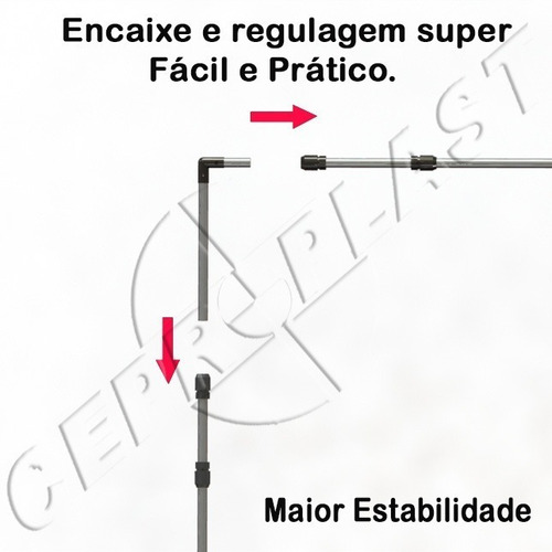 1 Tecido 3x2 Branco + Suporte Fundo Infinito + Bolsa