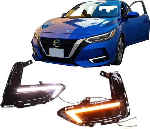 Biseles Led Drl Direccionales Nissan Sentra 2020 2021