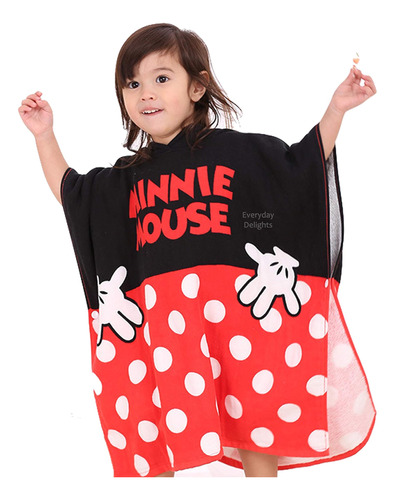 Poncho De Toalla Con Capucha Everyday Minnie Bath Pool Beach