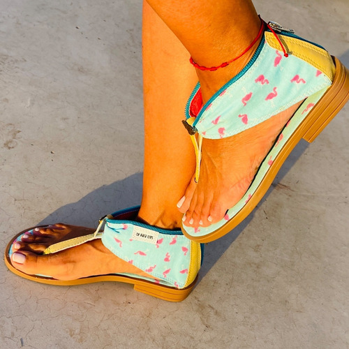 Imagen 6 de 9 de Sandalias De Tela Para Verano Super Novedosas Te Para Tres