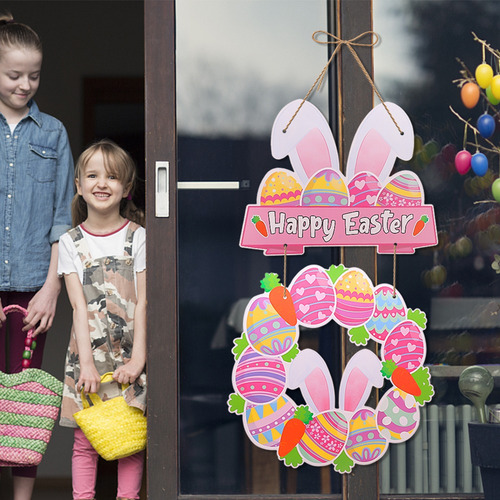 Decoración De Pascua Con Diseño De Conejo Para Colgar En La