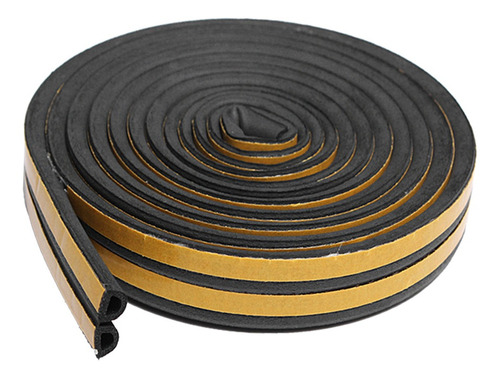 Tira Del Sello Del Excluidor De La Puerta D 9x6mm Negro
