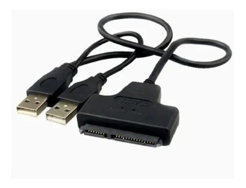 Adaptador Sata A Usb 2.0 Discos Duros 2.5  Portátiles Negro