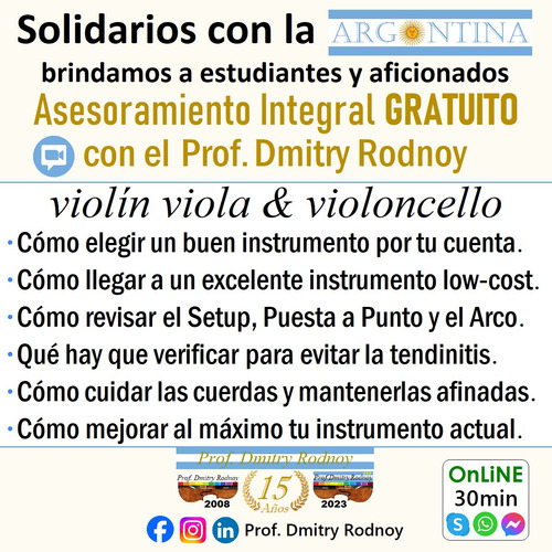 Viola - Reparación Afinación - Luthier - Prof. Dmitry Rodnoy (Usado)