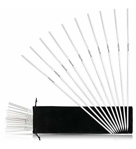 Patelai 30 Pieces Kabob Skewers Stainless Steel BBQ Barbecue Skewers Flat 14 Inch Metal Stainless Steel Wide BBQ Skewers Set for Meat Shrimp Chicken Vegetable