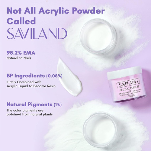 Saviland Kit De Uñas Acrílicas Con Puntas De Uñas, Juego De