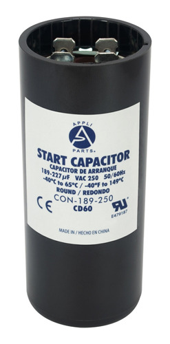 Condensador/ Capacitor De Arranque   189-227 Mfd 250v