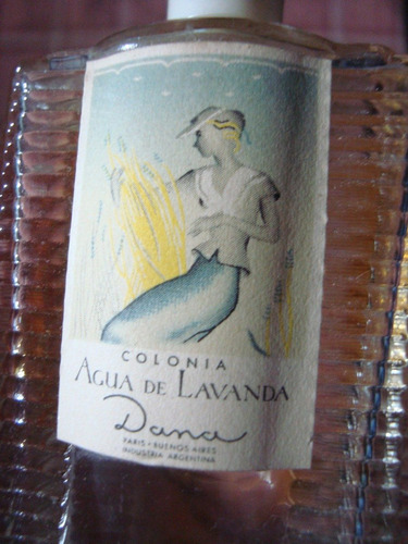 Antiguo Frasco Vacío Perfume Dana Agua De Lavanda Impecable