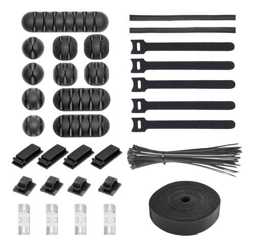 Kit Organizador De Cables De 131 Piezas, Sujetadores De Clip