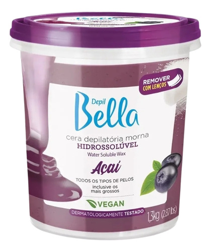 Kit Loção Coco E Cera Pós Depilação Açaí Vegano Depil Bella