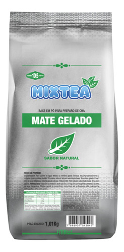 Chá Mate Gelado Sabor Natural Solúvel Mix Tea 1kg Rende 10 L