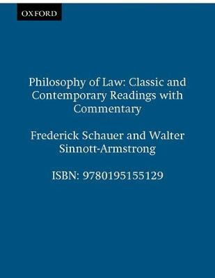 Libro Philosophy Of Law - Frederick Schauer