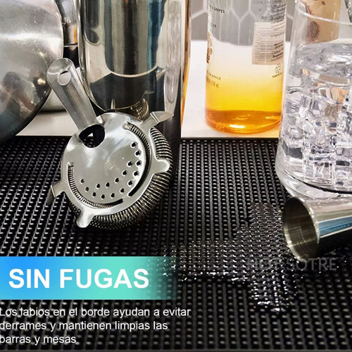 7pz Tapete Para Bar Grande 45 X 30cm Barra Con Posavasos 4pz