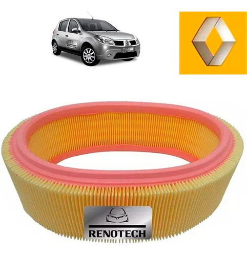 Filtro Ar Renault Sandero 1.6 8v K7m 2008 A 2014 7701070525