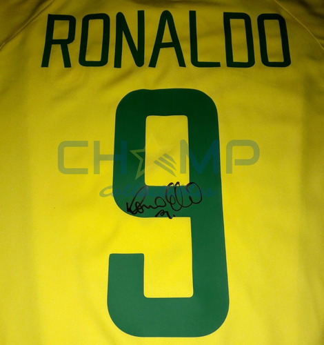 Jersey Autografiado Ronaldo Brasil Korea Japon 2002 Nike