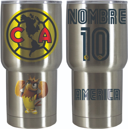 Termo Personalizado Club America Con Tu Nombre