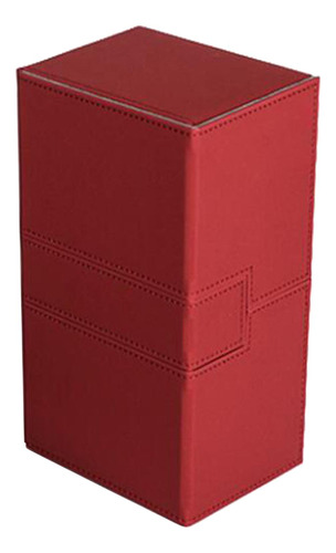 Premium Trading Card Deck Box Storage Organizer Holder Rojo