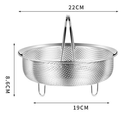 Cesta Vaporera De Acero Inoxidable, Vaporera De Metal Para C