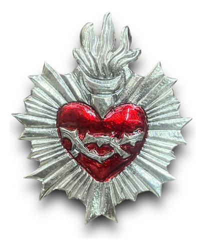 Corazón De Jesús Accesorio En Plata Para Imágenes De 30-40cm