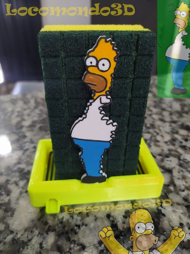 Divertido Porta Esponja Homero Simpson Deco Locomondo3d