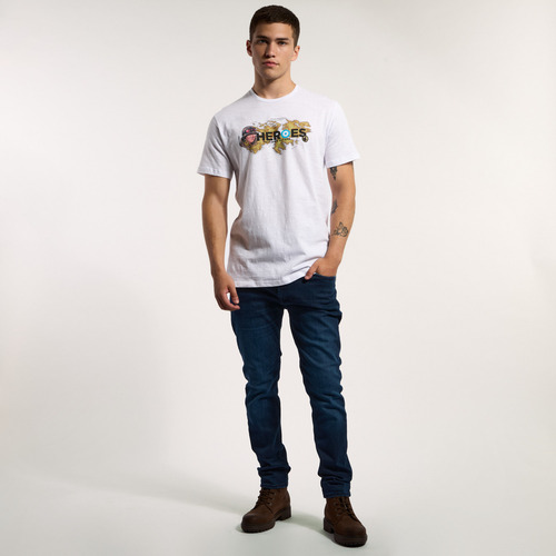 Remera Hombre Kevingston Florida Malvinas Classic Fit Blanca
