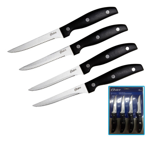 Set De Cuchillos Oster Steak Knife 4 Piezas Acero