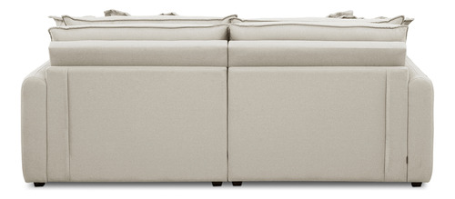 Sofá Cama Retrátil 4 Lugares Sala 270cm Asher Veludo Bege