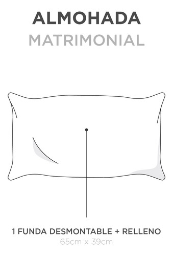 Almohada Matrimonial 100% Algodón 144 Hilos Semi Firme