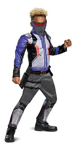 Overwatch Classic Soldier 76 Muscle Costume For Kids