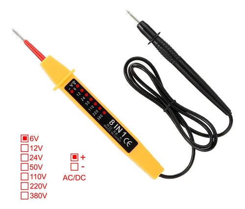 Caneta Teste Voltímetro Mede Tensão Energia 6v A 380v Ac/dc