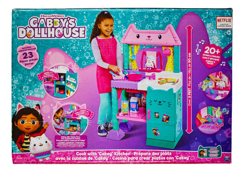 Gabbys Dollhouse Cocina Para Crear Platos 90cm Spin Master Color Rosa/Aqua