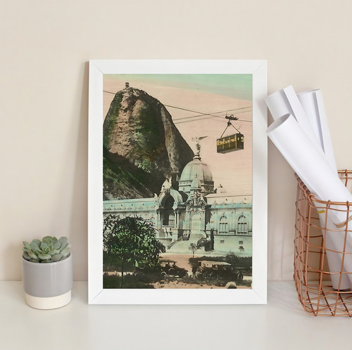 Quadro Fotografia Antiga Rio Janeiro- Pão Açucar 45x34cm