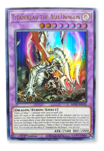 Yugi-oh! Titaniklad The Ash Dragon Mp21-en125 Ultra