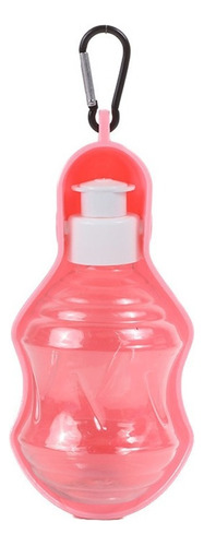 Garrafinha Bebedouro Pet Portátil 250ml Cor Rosa