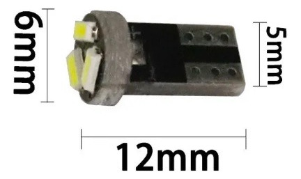 6x Focos T5 Mini 3 Smd Led Blanco Panel De Instrumentos 12v