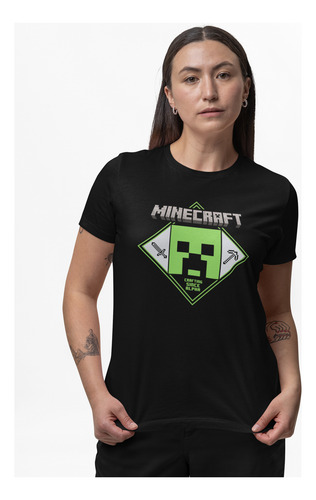 Playera Minecraft Creeper Crafting Película Juego Construye