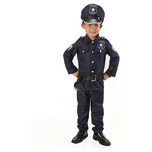Conjunto De Disfraz De Oficial De Policía Niños Placa...
