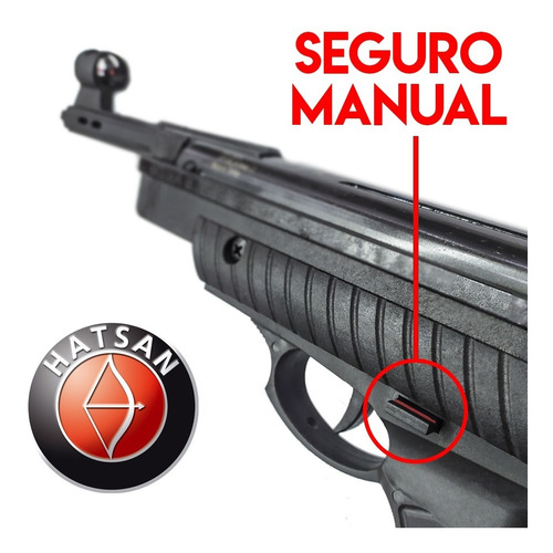 Imagen 3 de 8 de Pistola Aire Comprimido Hatsan 25 Potenciada - 4,5 / 5,5 Mm