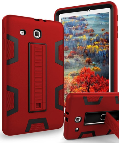 Funda Para Tablet Samsung Galaxy Tab E 9.6 - Rojo Y Negro