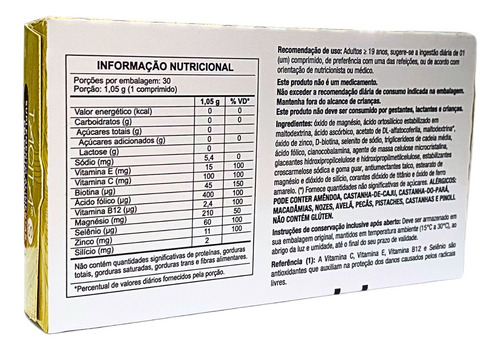 Tacita S Cabelos E Unhas Com Silicio 60 Comprimidos