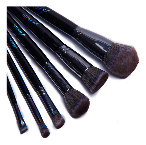 Set De 24 Brochas Profesionales Negras Smokey Luxe Arantza Color Negro
