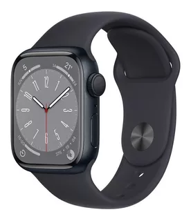 Apple Watch Series 8 GPS - Caixa meia-noite de alumínio 41 mm - Pulseira esportiva meia-noite - Padrão